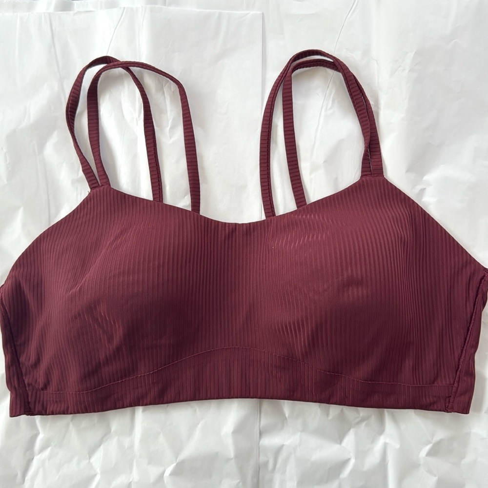 Lululemon Like a Cloud Bra (maroon ribbed) Size 12, D/DD